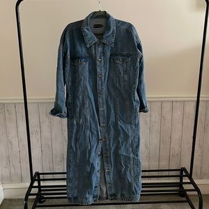 PLT long denim jacket
